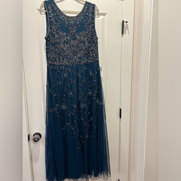 Pisarro Nights Beaded Mesh Gown - Picture 2 of 10